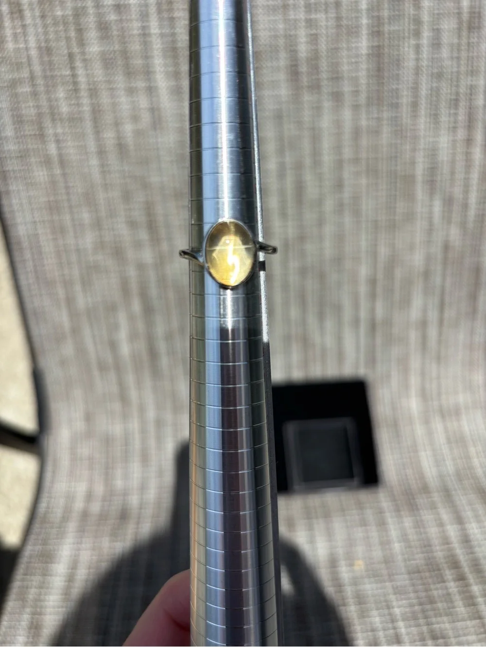 Sterling Silver Adjustable Oval Citrine Ring-Size 6.5 to 8.5
